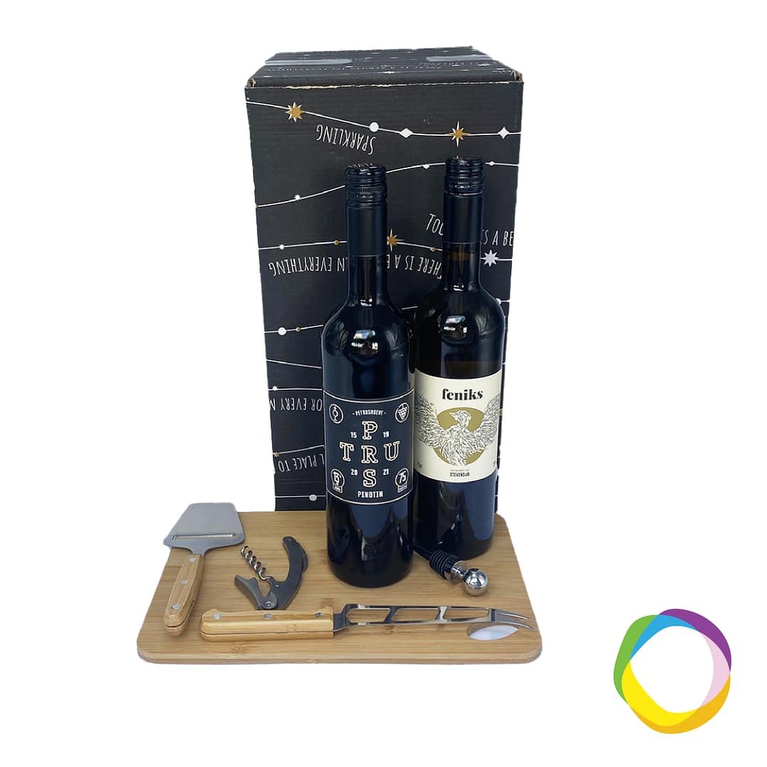 Gift Box Red Wine & Cheese accessories