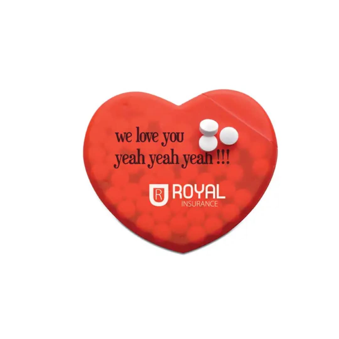 Mints with logo Heart shaped CORAMINT