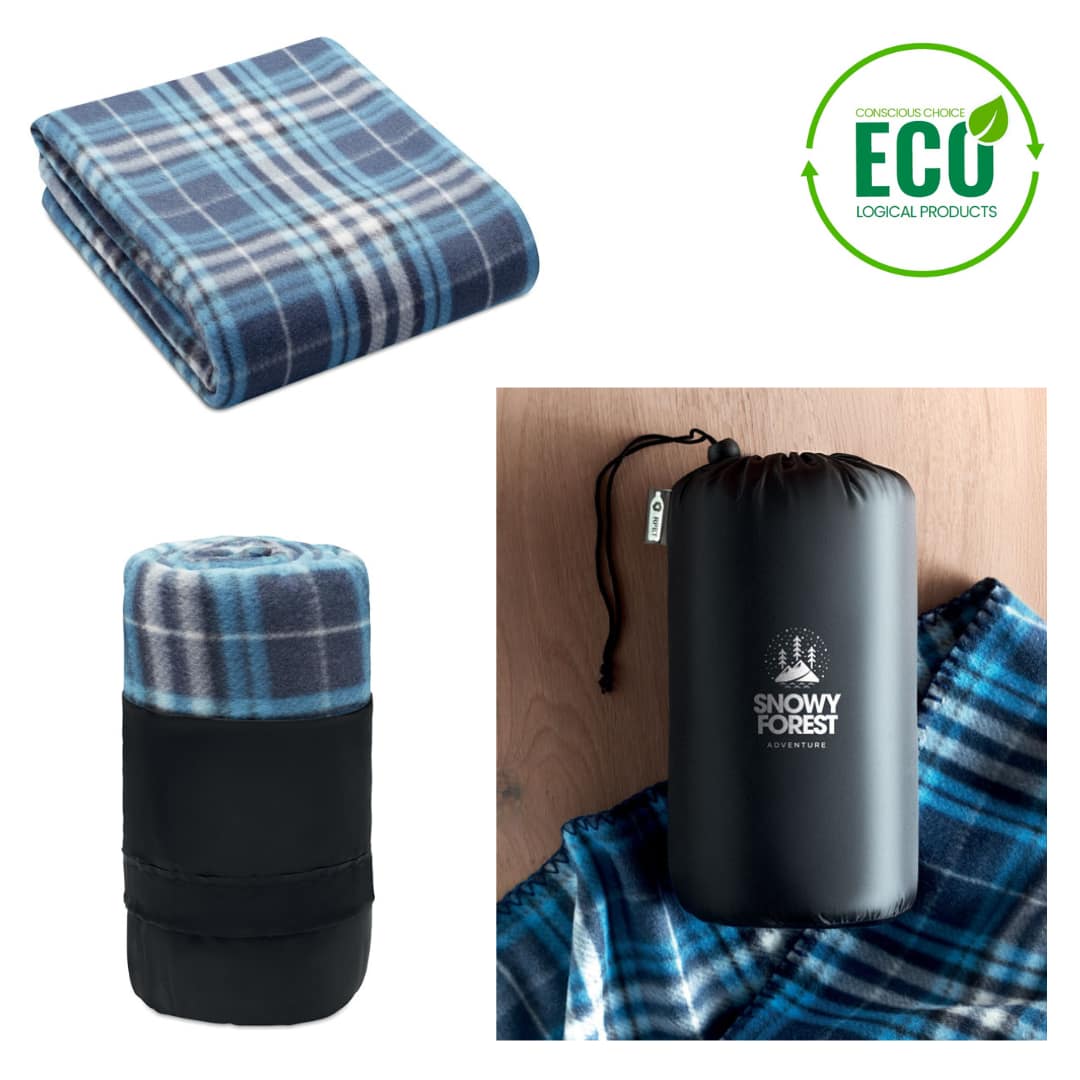 Gadget with logo Plaid blanket DINARA RPET
