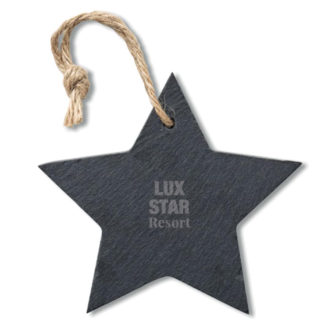 Christmas gadget with logo star hanger SLATESTAR
