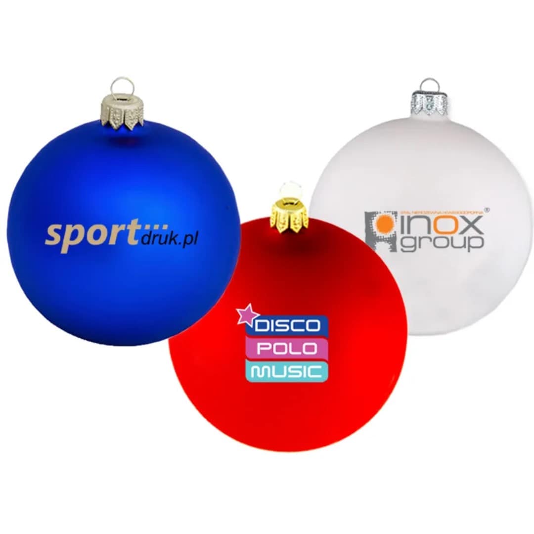 Christmas balls with logo
