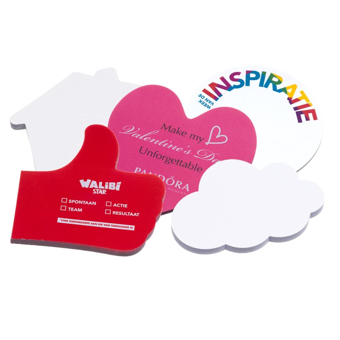 Shaped sticky notes