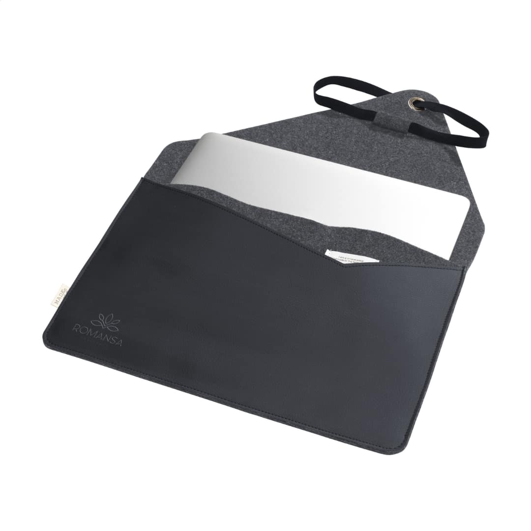 Recycled Felt & Apple Leather Laptop Sleeve 15/16