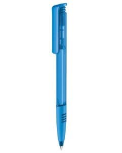 Senator pen with logo SUPER HIT CLEAR SG BLUE HEX. CYAN