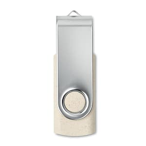 USB Gadget with logo USB stick TECHMATE+ USB Gadget with logo, 16GB USB Flash Drive with protective metal cover and wheat straw and PP casing. Rotate the cover and connect to USB port to start using it. Please contact us for other capacities. Available color: Beige Dimensions: 5,7X1,9X0,9 CM Width: 1.9 cm Length: 5.7 cm Height: 0.9 cm Volume: 0.074 cdm3 Gross Weight: 0.021 kg Net Weight: 0.02 kg Depending on the surface we can use embroidery, engraving, 360° imprint or screen print.