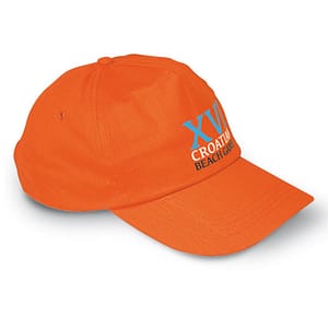 Baseball cap with logo Glop Baseball cap with logo with 5 panels in cotton twill. With adjustable plastic snap closure. 2 metal eyelets with matching color plating. Size 7 1/4.