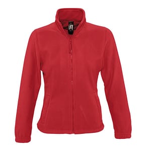 Fleece jacket with logo North Woman Fleece jacket with logo in anti-pilling material and reinforced neck seam. High-lined collar, 2 zipped pockets, elasticated cuffs, crescent at the back, elastic drawstring at the hem. Fabric detail: 300g/m² fleece 100% polyester. OEKO-TEX. Depending on the surface we can use embroidery, engraving, 360° imprint or screen print.