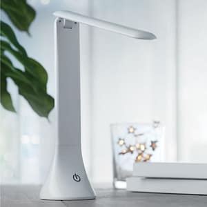 Gadget with logo Desk lamp ELLE Gadget with logo COB foldable table light. With touch on off button and with 3 different light settings. Can be operated with USB cable and 3 AA batteries which are not included. Depending on the surface we can use embroidery, engraving, 360° imprint or screen print.