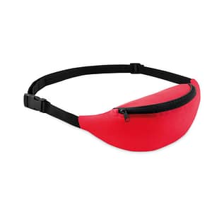 Fanny bag with logo PARKBAG Fanny bag in 210D polyester with zippered main compartment and adjustable waist strap. Depending on the surface we can use embroidery, engraving, 360° imprint or screenprint.