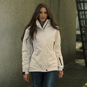 Skeleton jacket with logo Lady Padded soft shell with detachable hood, pre-curved sleeves, drawstring at bottom hem. With Velcro adjustment at bottom sleeves. Front pockets and chest pocket with zippers, 2 inner pockets with zippers and one mesh pocket. Material: 100% polyester with TPU membrane Lining: 100% polyester fleece // shell: 280 g/m² Padding: 100% polyester, 80 g/m² in body, 60 g/m² in hood and sleeves Available in every PMS Colour. Magnus Business Gifts is your partner for merchandising, gadgets or unique business gifts since 1967. Certified with Ecovadis gold!