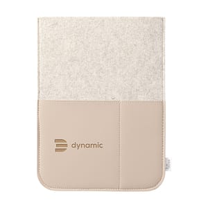 Recycled Felt & Apple Leather Laptop Sleeve 14 - 16 inch