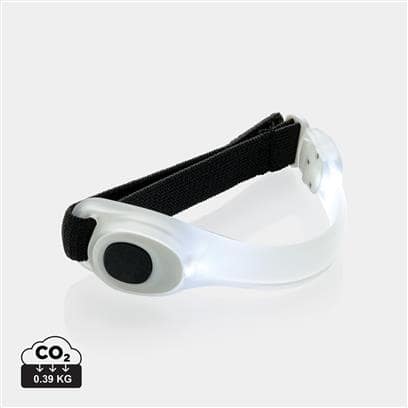 Safety led strap with logo