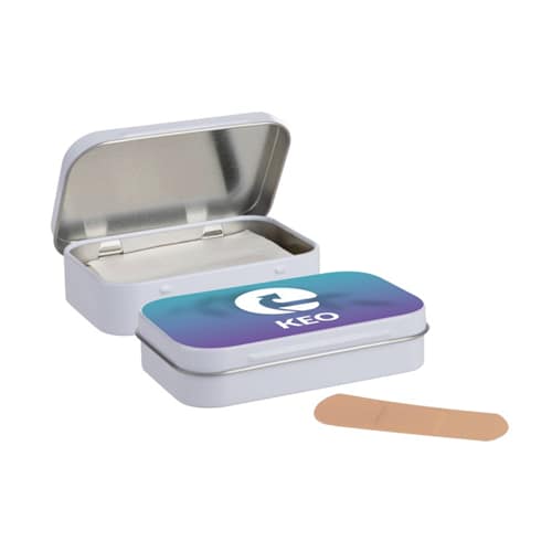 Gadget with logo Plasters in tin