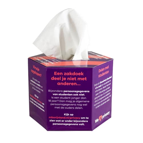 Tissue box hexagon with logo | Magnus Business Gifts