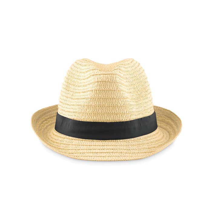 Paper straw hat Boogie with logo |Magnus Business Gifts