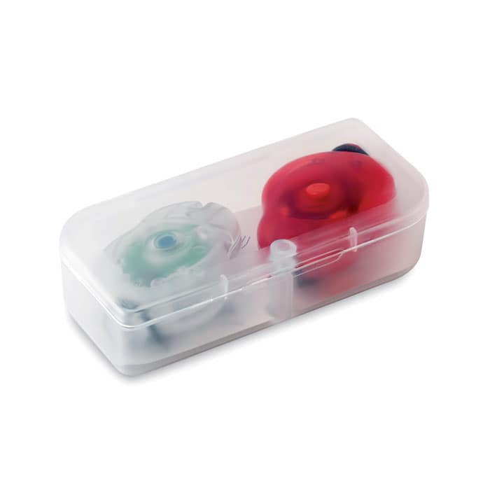 BYLUX 2 bicycle lights in PP box with logo |Magnus Business Gifts