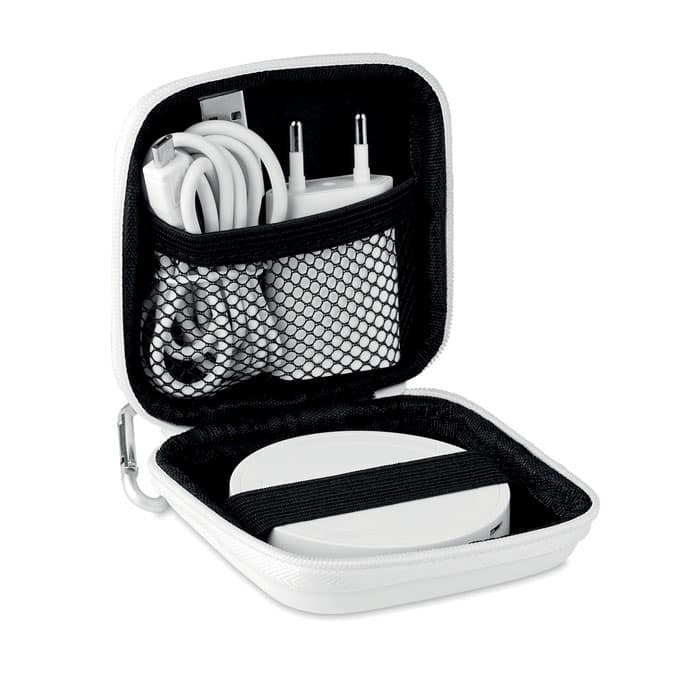Powerbank with logo WIRELESS PLATO SET