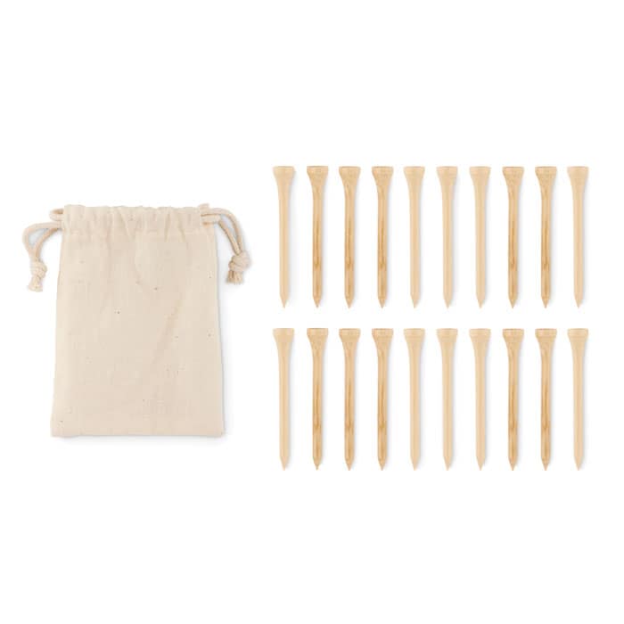BIRDIE 20 bamboo golf tees set with logo |Magnus Business Gifts
