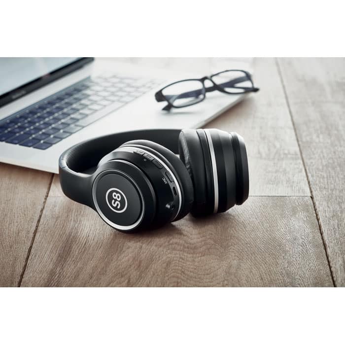 Audio gadget with logo Bluetooth headphone SINGAPUR